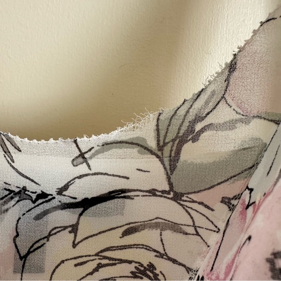 White House Black Market size Small White Floral Blouson Dress Wedding Party - Picture 9 of 10